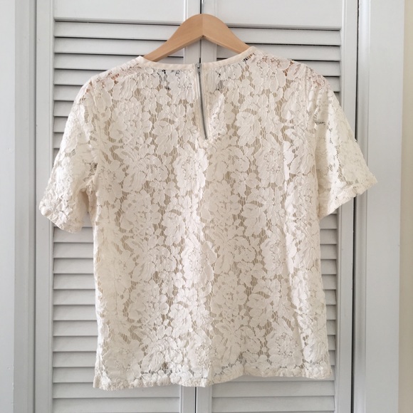 SOLD MADEWELL Lace Refined Tee Blouse - Picture 2 of 4